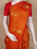 Orange Paisley Woven Design Kanchipuram Silk Saree