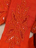 Orange Sequins Embellished Design Georgette Ready To Wear Saree with Designer Blouse