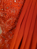 Orange Sequins Embellished Design Georgette Ready To Wear Saree with Designer Blouse