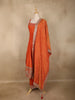 Orange Sequins Embroidery Design Tissue Silk Palazzo Suit with Designer Dupatta