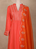 Orange Sequins Semi Silk Salwar Suit