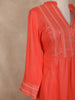 Orange Sequins Semi Silk Salwar Suit