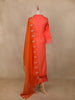 Orange Sequins Semi Silk Salwar Suit