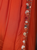 Orange Sequins and Beads Embroidered Design Georgette Indo-Western Skirt Top