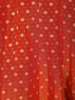 Orange Small Floral Butta Woven Tissue Banarasi Gown with Dupatta