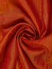 Orange Stripes Woven Kanchipuram Silk Saree With Contrast Border