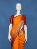 Orange Zari Woven Design Pure Kanchipuram Silk Saree