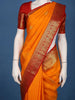 Orange Zari Woven Design Pure Kanchipuram Silk Saree