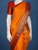 Orange Zari Woven Design Pure Kanchipuram Silk Saree