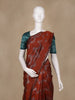 Brown Zigzag Design Kota Cotton Saree