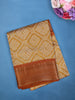 Orange Abstract Designed Fancy Cotton Saree - Diadem