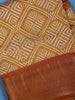 Orange Abstract Designed Fancy Cotton Saree - Diadem