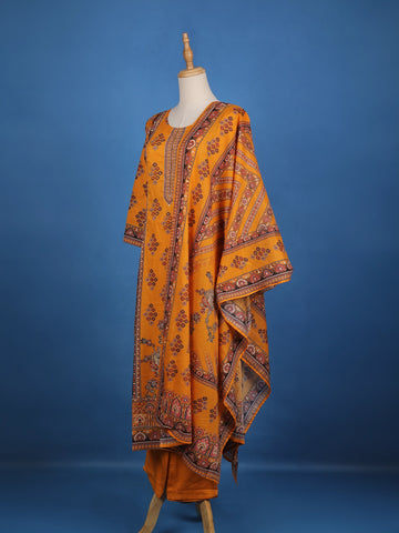 Orange Diamond Designed Cotton Salwar Suit - Diadem