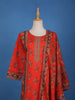 Orange Diamond Designed Cotton Salwar Suit