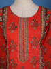 Orange Diamond Designed Cotton Salwar Suit