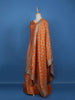 Orange Dot Designed Tissue Silk Gown