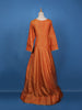 Orange Dot Designed Tissue Silk Gown