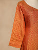 Orange Dot Designed Tissue Silk Gown