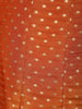 Orange Dot Designed Tissue Silk Gown