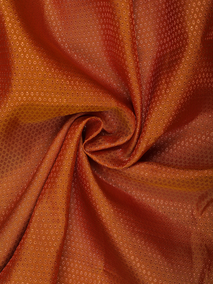 Orange Dot Zari Woven Pure Kanchipuram Silk Saree - Diadem