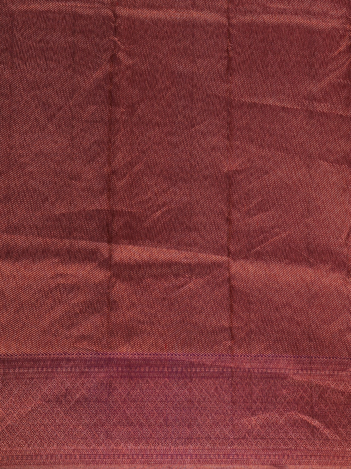 Orange Dot Zari Woven Pure Kanchipuram Silk Saree - Diadem