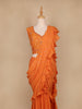 Orange Embroidery Georgette Ready To Wear Saree with Designer Blouse - Diadem