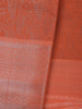 Orange Floral Designed Fancy Art Silk Saree - Diadem