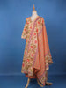 Orange Floral Design Printed Cotton Salwar Suit - Diadem