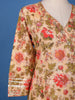 Orange Floral Design Printed Cotton Salwar Suit - Diadem