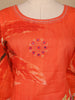 Orange Floral Design Printed Cotton Salwar Suit