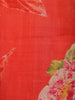 Orange Floral Design Printed Cotton Salwar Suit - Diadem