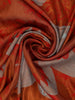 Orange Floral Designed Semi Silk Saree - Diadem