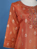 Orange Floral Designed Banarasi silk Salwar Suit - Diadem