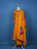 Orange Floral Designed Chiffon Salwar Suit - Diadem