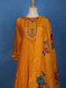Orange Floral Designed Chiffon Salwar Suit - Diadem