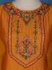 Orange Floral Designed Chiffon Salwar Suit - Diadem