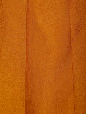 Orange Floral Designed Chiffon Salwar Suit - Diadem