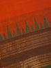 Orange Floral Designed Cotton Saree - Diadem