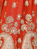 Orange Floral Designed Georgette Sharara Salwar Suit - Diadem