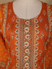 Orange Floral Designed Semi Silk Salwar Suit - Diadem