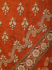 Orange Floral Designed Semi Silk Salwar Suit - Diadem