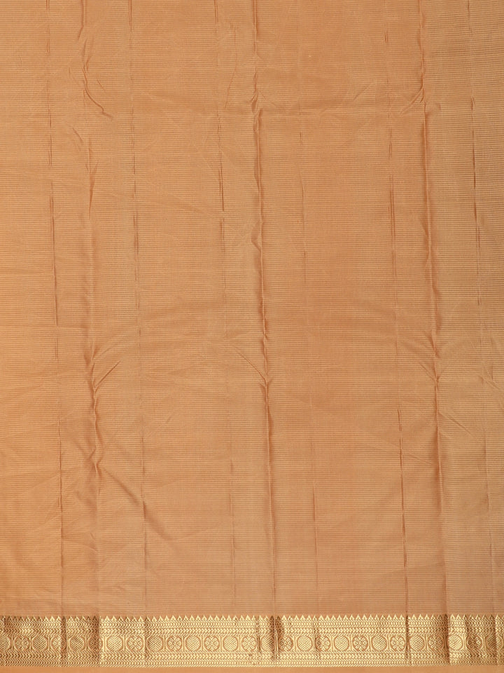 Orange Floral Designed Silk Saree - Diadem