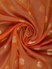 Orange Floral Designed Soft Silk Saree - Diadem