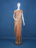 Orange Floral Designed Tissue Organza Saree - Diadem