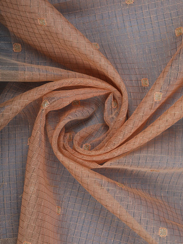 Orange Floral Designed Tissue Organza Saree - Diadem