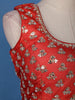 Orange Floral Embroidered Banarasi Silk Lehenga for Bridesmaid