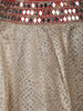 Orange Floral Embroidered Banarasi Silk Lehenga for Bridesmaid