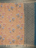 Orange Floral Printed Chiffon Saree - Diadem