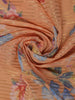 Orange Floral Printed Chiffon Saree - Diadem