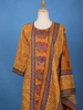 Orange Floral Printed Cotton Salwar Suit - Diadem